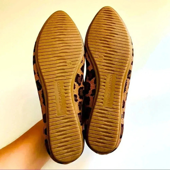 New Vince Camuto Flanna Leopard Washable Knit Ballet Flats - Picture 10 of 11